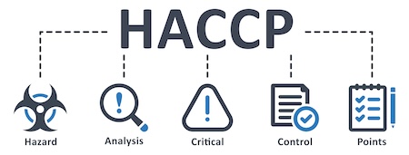 Haccp icon – vector illustration . haccp, hazard, analysis, critical, control, point, safety, management, system, infographic, template, concept, banner, pictogram, icon set, icons .